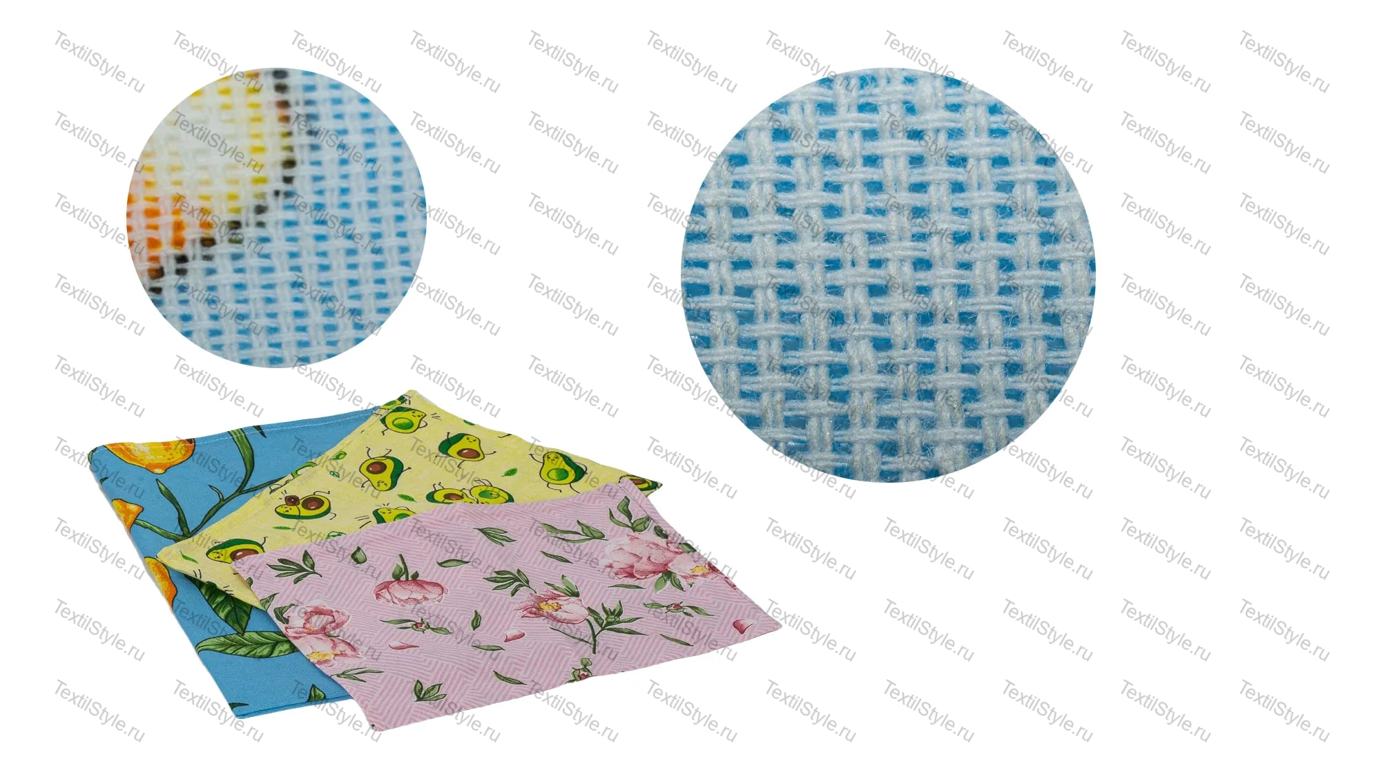 Полотенца из рогожки с увеличенным рисунком ткани что бы была видна ее структура